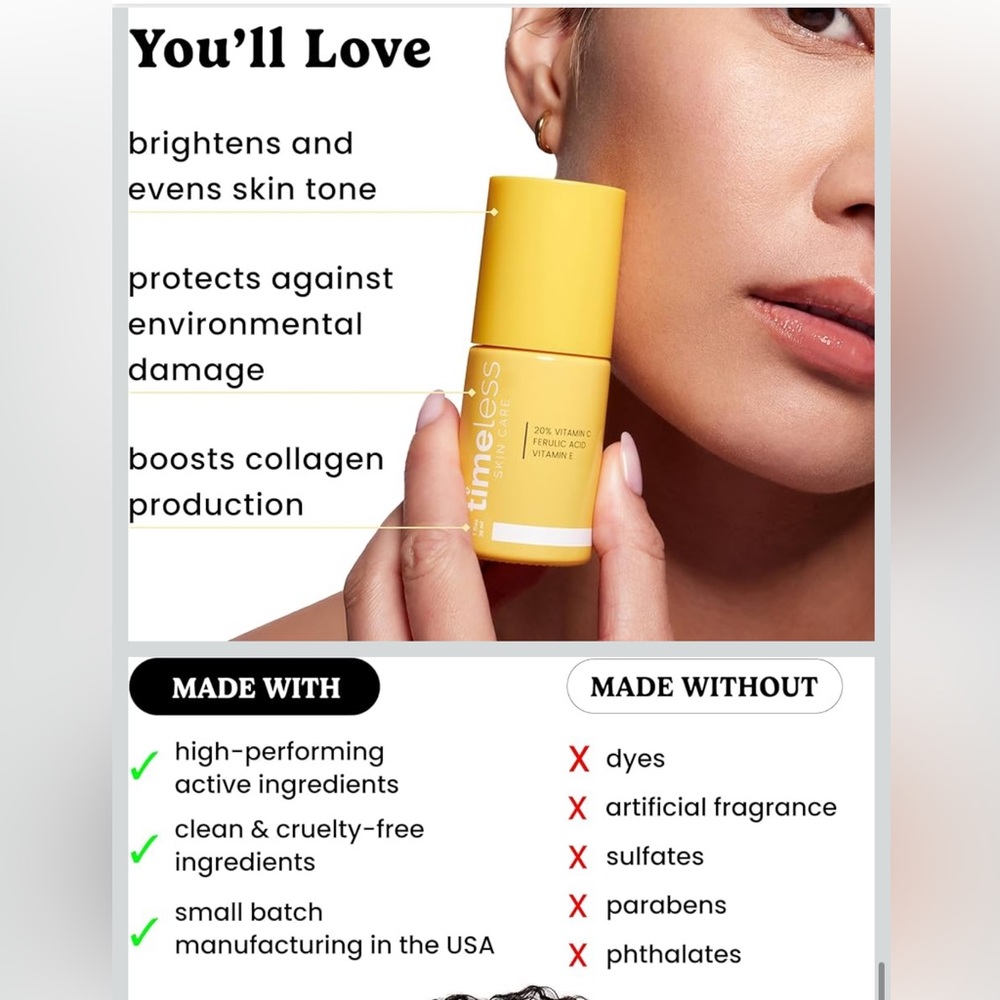 Timeless Skincare Vitamin C Ferulic Acid Face Serum - NEW - Picture 3 of 4